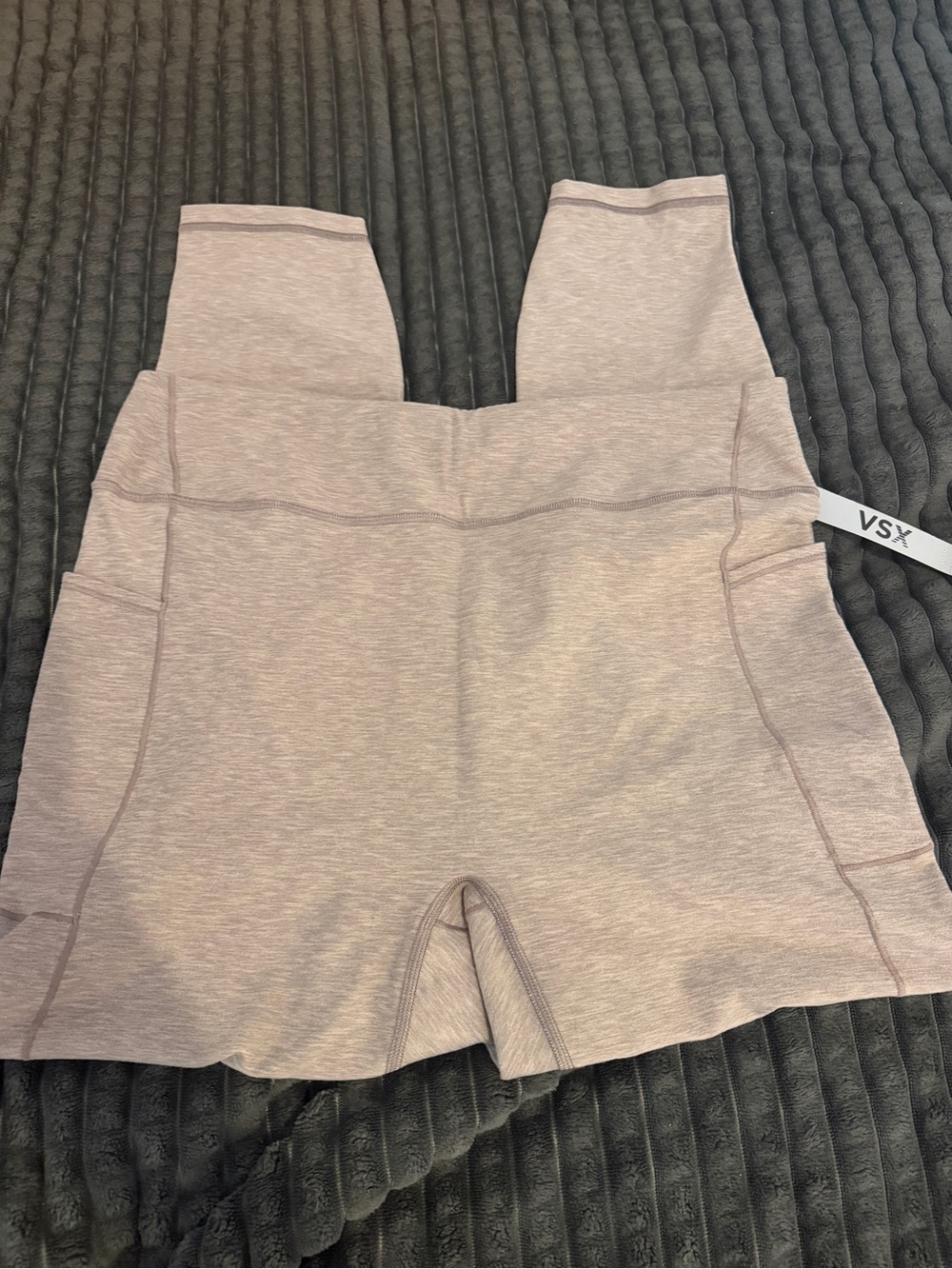 VSX High-Waist Pocket Bike Shorts in Dusty Mauve